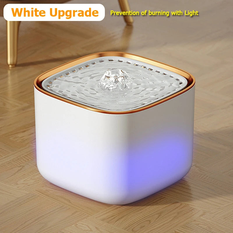 101oz/3L Pet Water Dispenser, Automatic Induction Circulating Filtering Cat Drinking Fountain, Prevent Slip Detachable Portable