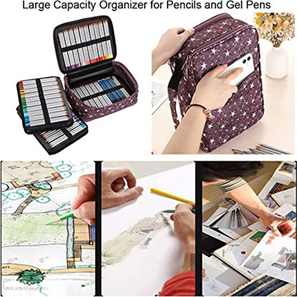 School Pencil Case Supplies 300 Slots Pencilcase Stationery Organizer Acsesories Large Capacity Pen Box Kit Aesthetic Bag Pouch