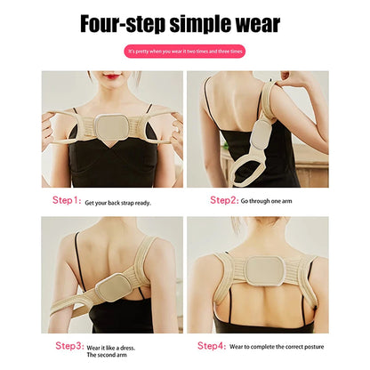 Nude Adjustable Back Posture Corrector For Adult Children Clavicle Back Support Correction Back Straight Shoulders Brace Strap