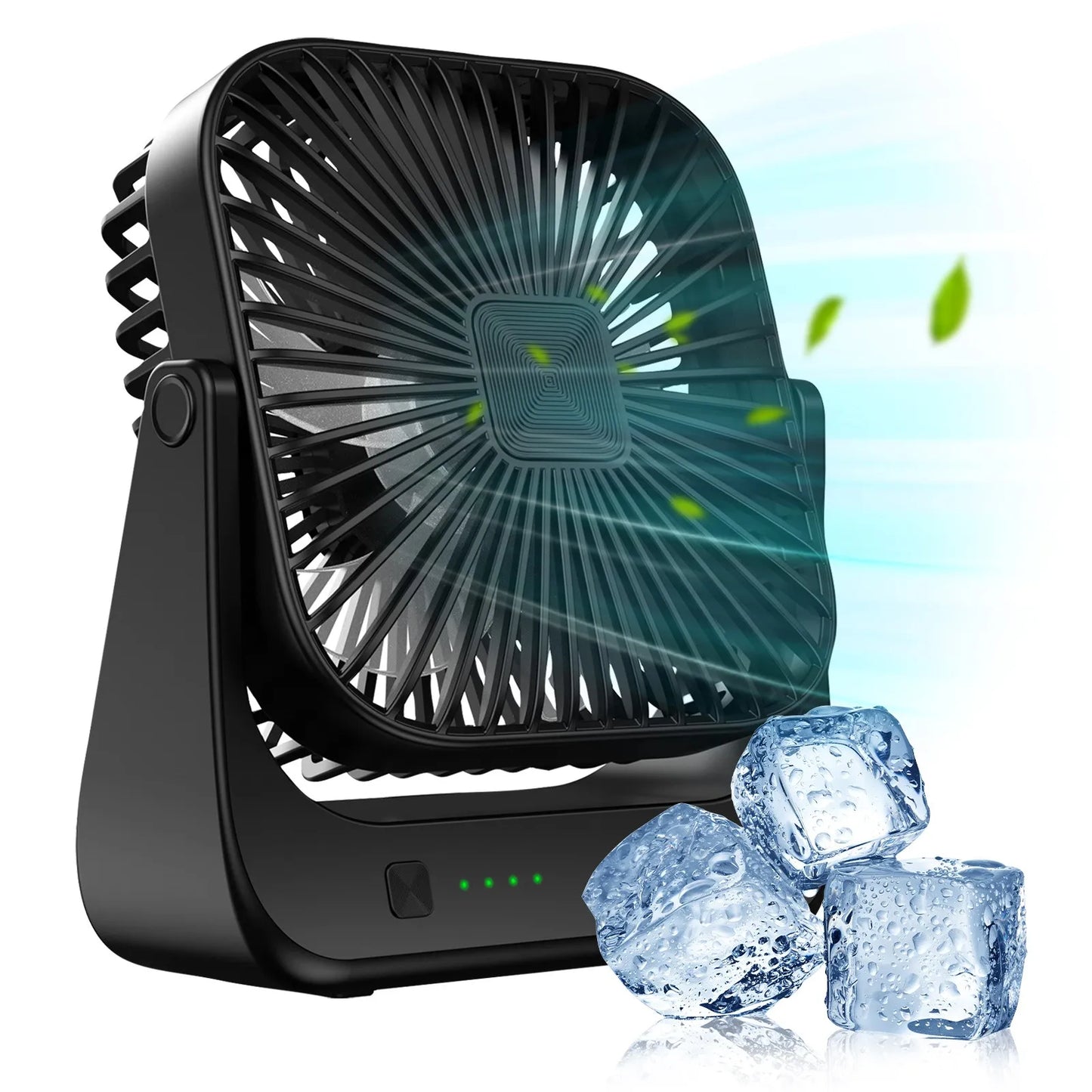 Mini Portable Fan,USB Desk Fan Table,Quiet 4 Speed Wind Personal Fan 360°Rotatable Head Standing Fans for Room Camping Hom