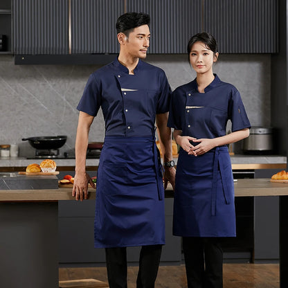 Kitchen Chef Shirts Cook Wear Hotel  Uniform Catering Cooking Clothes Chef Coat Jacket Professional Kitchen Costume Designer