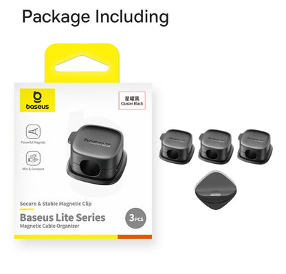 Baseus Cable Organizer Holder Magnetic Cable Smooth Adjustable Cord Holder Under Desk Cable Management Wire Keeper Cable Clips