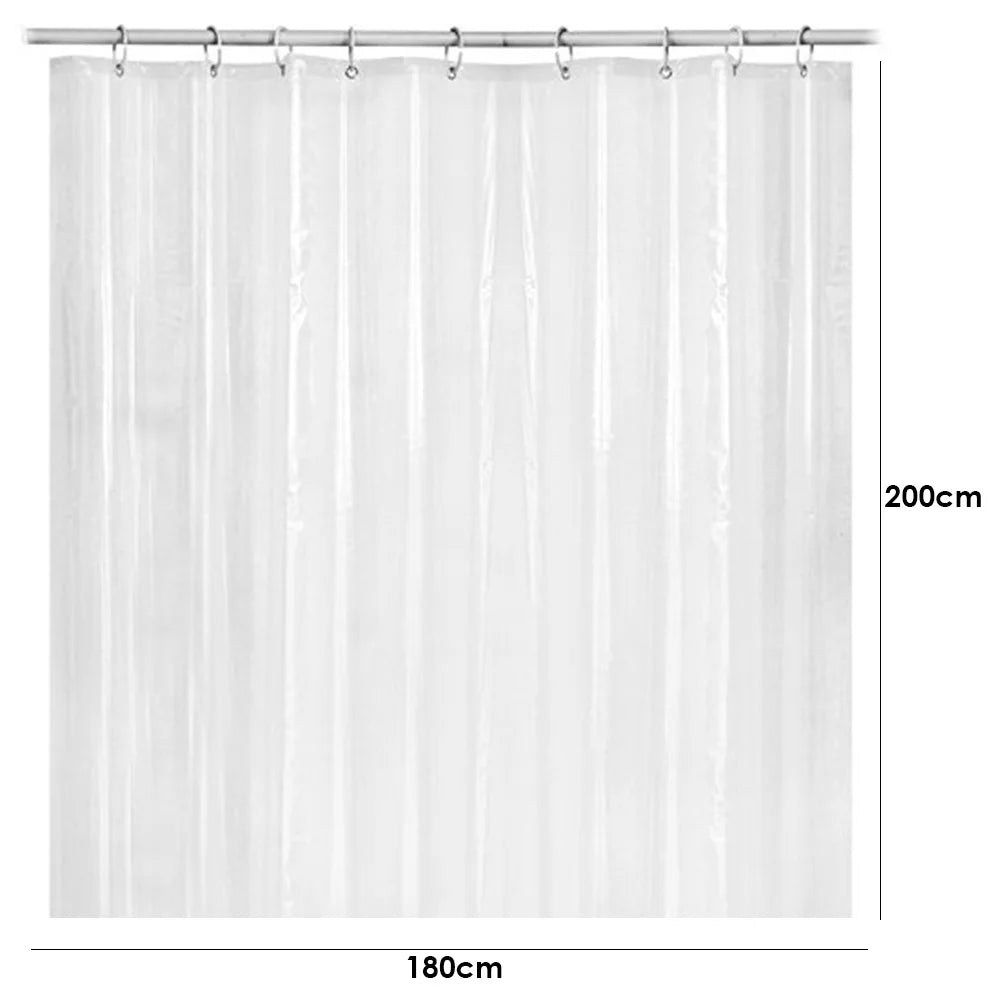 Foldable Magnetic Shower Curtain Waterproof Bath Curtain with 12/14 Hooks Bathroom Curtain Modern  Bathroom Curtain for Bathroom