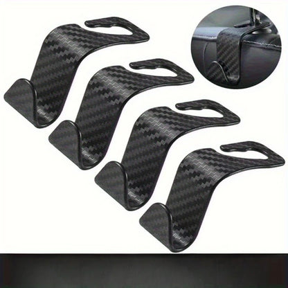 4Pcs Universal Auto Seat Headrest Hook Storage Hanger Car Vehicle Hooks Back Seat Organizer Holder Clip Car Interior Accessories