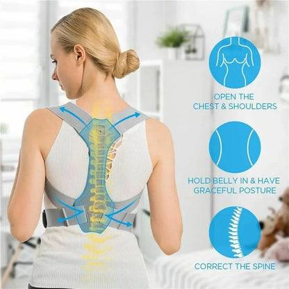 Posture Corrector Upper Posture Brace for Support Providing Shoulder-Neck-Back Relief Pain Adjustable for Men and Women