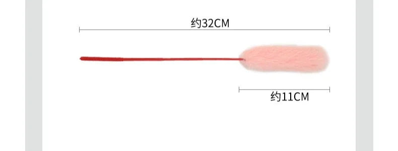 Cat Toys Interactive Cat Stick Faux Rabbit Fur Pompom Plush Pet Interactive Stick Cat Playing Training Toys Pet Supplies