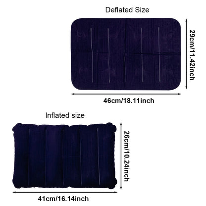Inflatable Travel Pillow Ultra-Lightweight Compact for Airplane/Car/Office - Neck Support & Portable