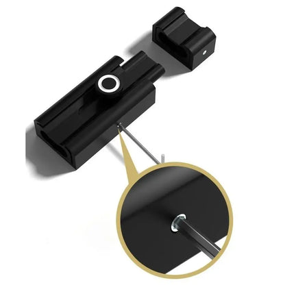 Durable Anti-theft Luminous Door Buckle No Punching Aluminum Alloy Door Catch Security Sliding Door Bolt Kitchen