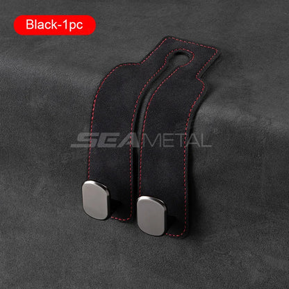BLALION Car Seat Headrest Hook Universal Hidden Auto Hook Suede Metal Hanging Hooks Interior Seat Back Hanger Hook Accessories
