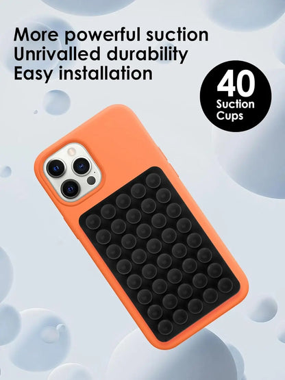 Heart Shape Double Sided Phone Suction Holder, Multi-Purpose Silicone Suction Cup Phone Mount Phone Case Sticky Phone Grip