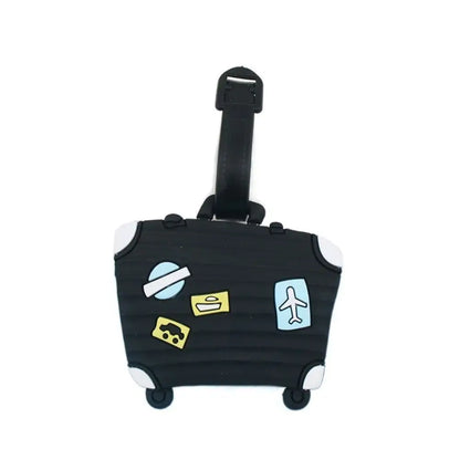 Cartoon Luggage Tag Baggage Handbag Label Creative Boarding Pass Hangtag Travel Accessories