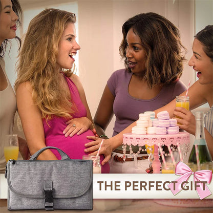 New Portable Waterproof Newborn Diaper Changing Pad for Baby Travel Changing Station Foldable Diaper Changing Pad with Pocket