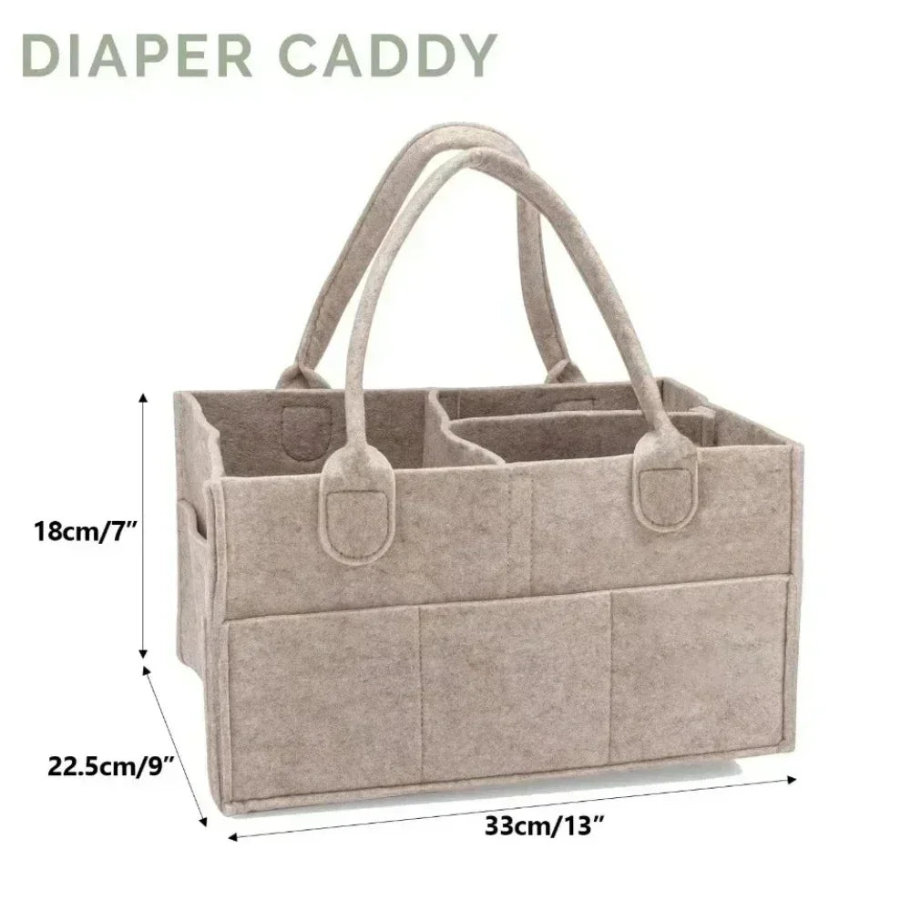 Baby Diaper Bag Felt Diapers Storing Baby Products Nursery Supplies Storage Bag Foldable and Portable Essential Mother's Handbag