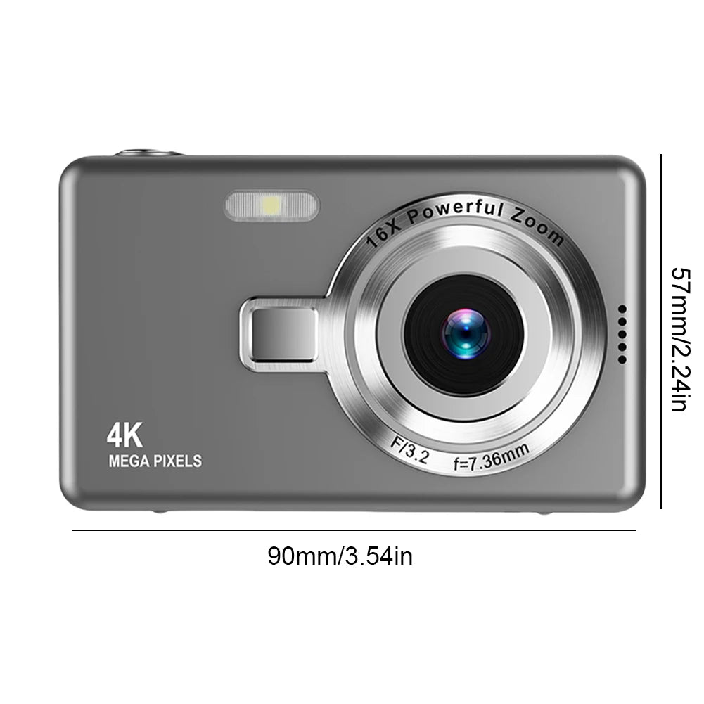 4K Digital Camera for Photography and Video Recording Cameras 96MP 2.4'' Autofocus Vlogging Compact Camera For Beginner