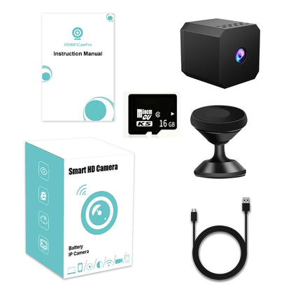 Smart Security Camera Mini Outdoor 1080P WiFi Night Vision Human Detection 2-Way Audio Cloud/SD Storage Camara Espia Smart Home