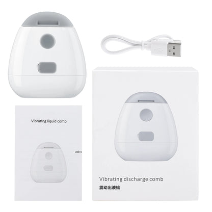 Red Light Therapy Hair Growth Machine Electric Vibration Head Massage Comb Scalp Massager Brush Medicine Liquid Applicator