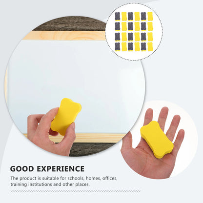 24 Pcs Whiteboard Eraser Dry Erase Erasers EVA Felt Cloth Bone Shaped Teacher Supplies Classroom Accessories Presentation Tools