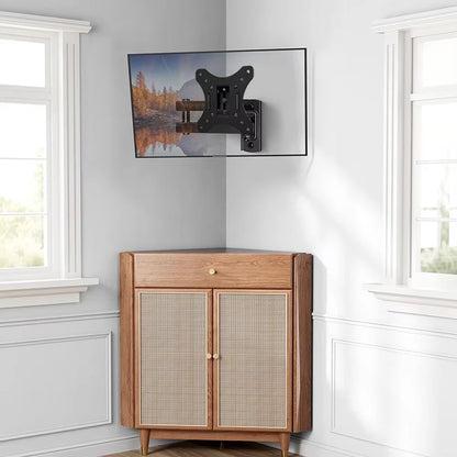 Full Motion TV Monitor Wall Mount Bracket Articulating Arms Swivel Tilt Extension Rotation for Most 10-32 Inch Flat Curved TVs