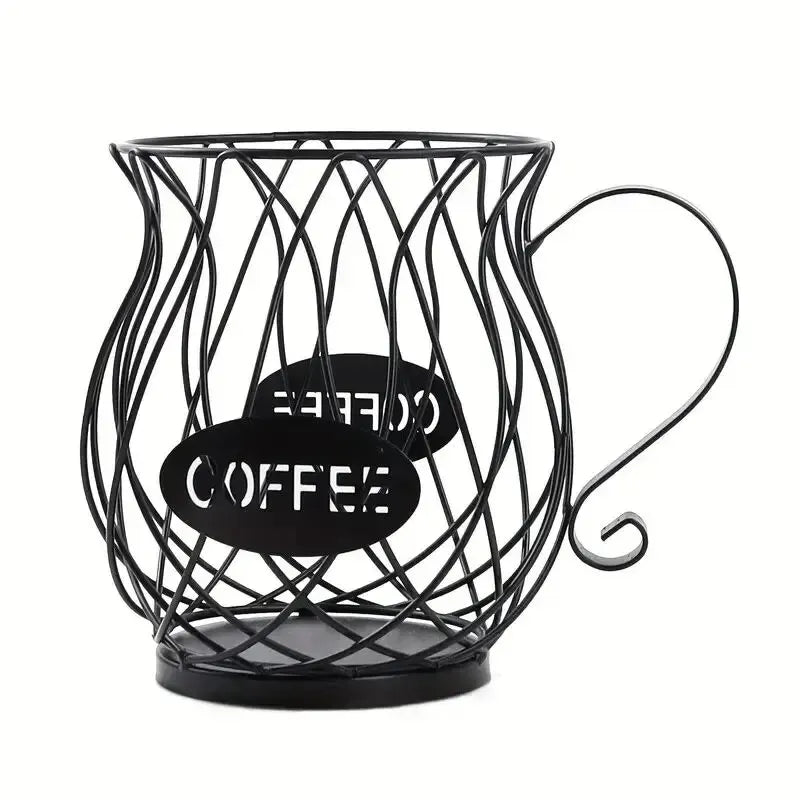 1pc Coffee Pod Holder Large Capacity Cup Coffee Pod Organizer Coffee Creamer Container Coffee Pod Storage Cup Mug Shape Coffee