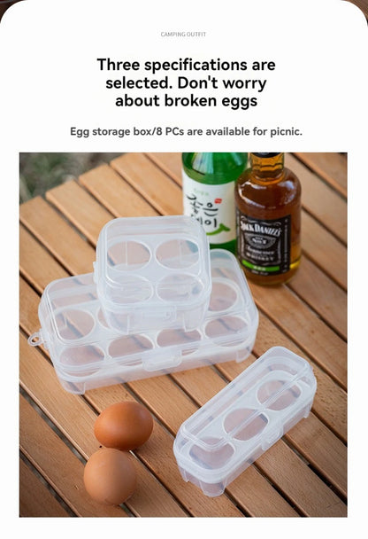Egg Storage Box With Lid Kitchen Refrigerator Egg Box Egg Drop Rack Egg Storage Box Fridge Egg Organizer 3/4/8 Grid Egg Tray