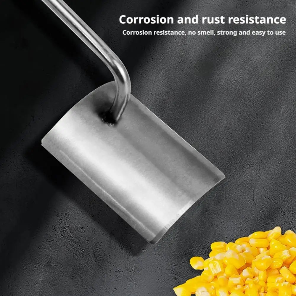 Long Handle Stainless Steel Corn Stripping Tool Corn Stripper Tool Corn on the Cob Remover For Kitchen and Outdoor Dining