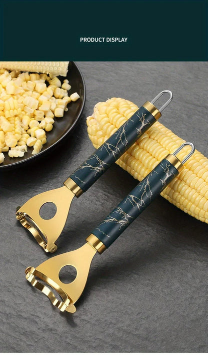 1pc Stainless Steel Corn Stripper – Efficient Cob Peeling, Durable Thresher, Kitchen Must-Have for Fresh Corn Lovers