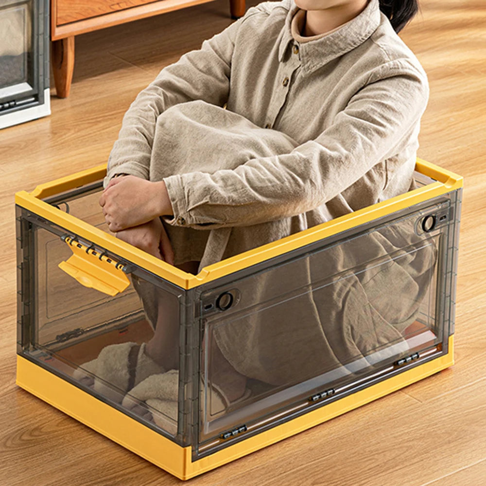 Foldable Book Storage Box, Student Book Box, Dormitory For Book Sorting Box, Transparent Home Storage Box, Book Box