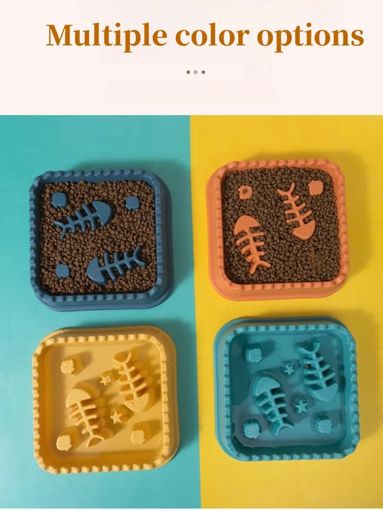 Pet Slow Food Bowl Anti-choking Feeder PP Plastic Dish Bowl Home Dog Eating Plate Anti-gulping Feeding Supplies