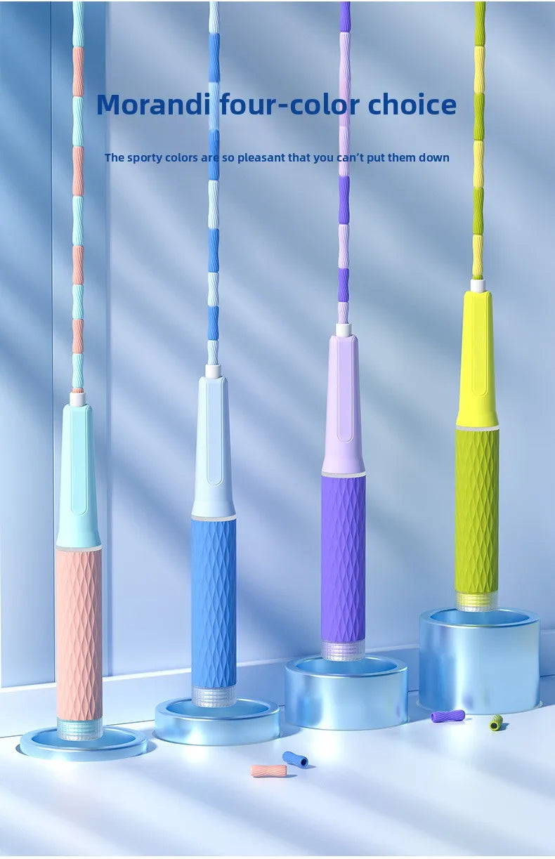 Exam Prep Student Jump Rope – Bamboo Soft Beads Anti-Tangle Design, Ergonomic No-Knot Rope for School Entrance Tests