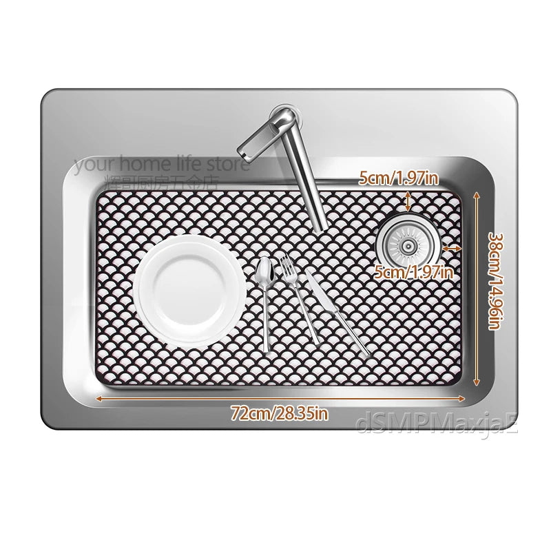 Sink Protectors for Kitchen Sink,Sink Mat,Grid Silicone Kitchen Sink Mat for Bottom of Stainless Steel Sink,Heat resistant mat