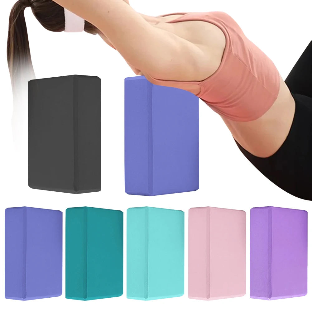 EVA Yoga Block Solid Color Yoga Balance Bricks Moisture-Proof High Density Yoga Blocks Body Shaping Yoga Blocks for Yoga Pilates