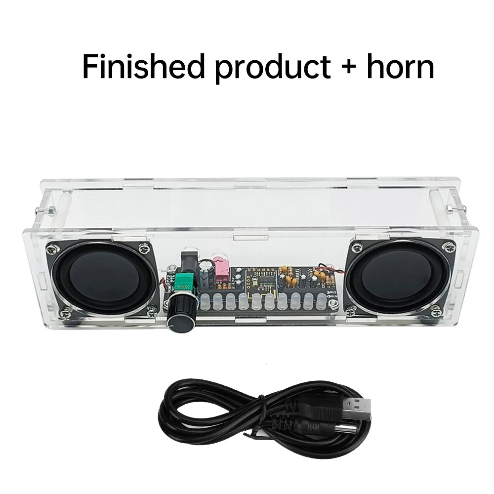 DC5V 5W PAM8406 Speaker Amplifier Board Module Kit Dual Channel Stereo Sound Cord Bt Level Indicator Light Diy kit