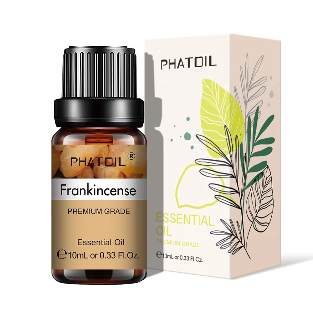PHATOIL Natural Plant Essential Oil 10ml Eucalyptus Rose Lemon Bergamot Vanilla Peppermint 1PCS Aroma Essential Oil For Diffuser