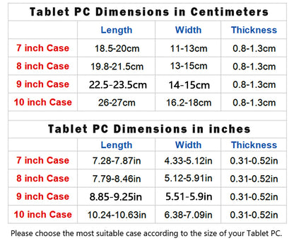 9"-10.1" Inch Universal Tablet Case Protective Cover Stand Folio Case for 9 10 10.1 Inch Android Tablet Multiple Viewing Angles