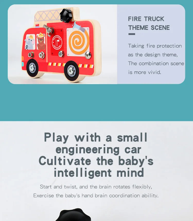 Montessori Screw Driver Board Educational Sensory Toy Preschool Wooden Toy Wooden Educational Toy for Toddler Skill Learning Toy