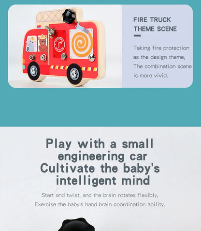 Montessori Screw Driver Board Educational Sensory Toy Preschool Wooden Toy Wooden Educational Toy for Toddler Skill Learning Toy