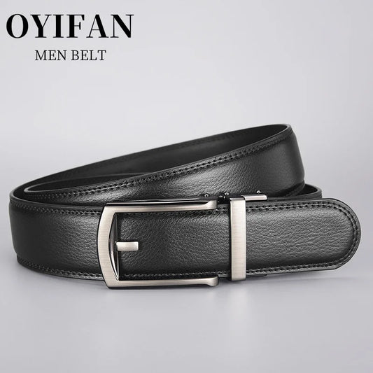 High quality men's automatic belt, business belt, adjustable belt, luxury belt, cowhide belt, ratchet belt