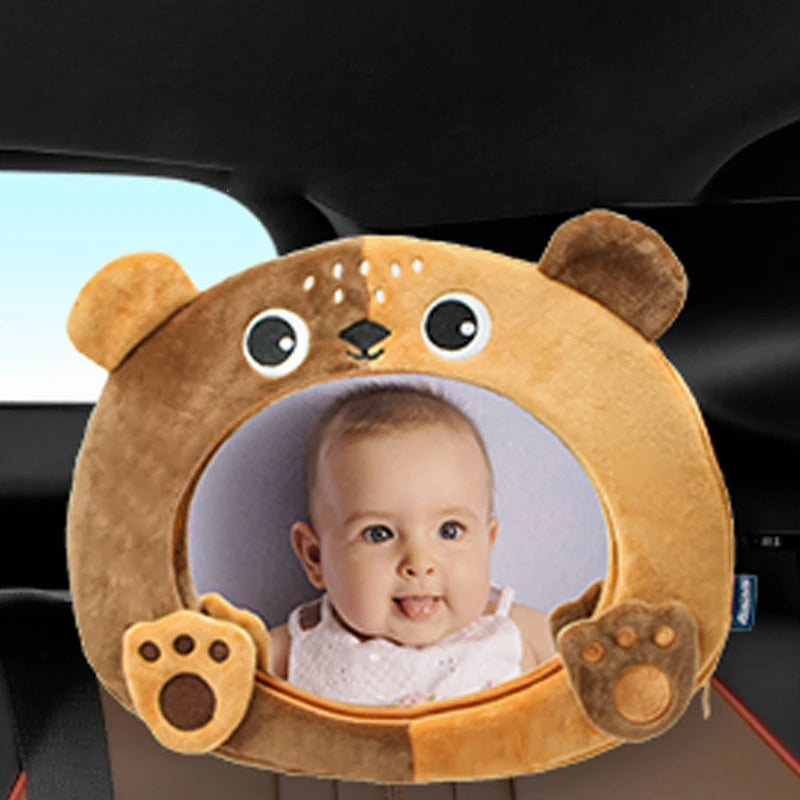 Black White View Back Seat Mirror Baby Car Mirror Safety Seat Headrest Rearview Mirror Baby Facing Rear Ward Car Kids Monitor