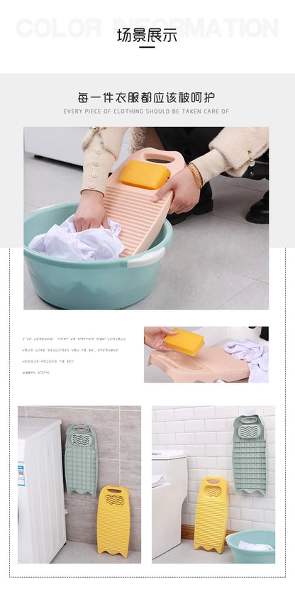 Wash Board Thickened Hand Wash Laundry Boards Dirty Clothes Washboard with Soap Holder Design for Underwear Lingerie Cleaning