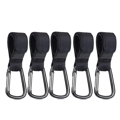 1-10pcs Stroller Hooks Adhesive Clasp Loop Buckle Clips Carabiner Cart Organizer Diaper Bag Shopping Pram Hook Buckles Hanger