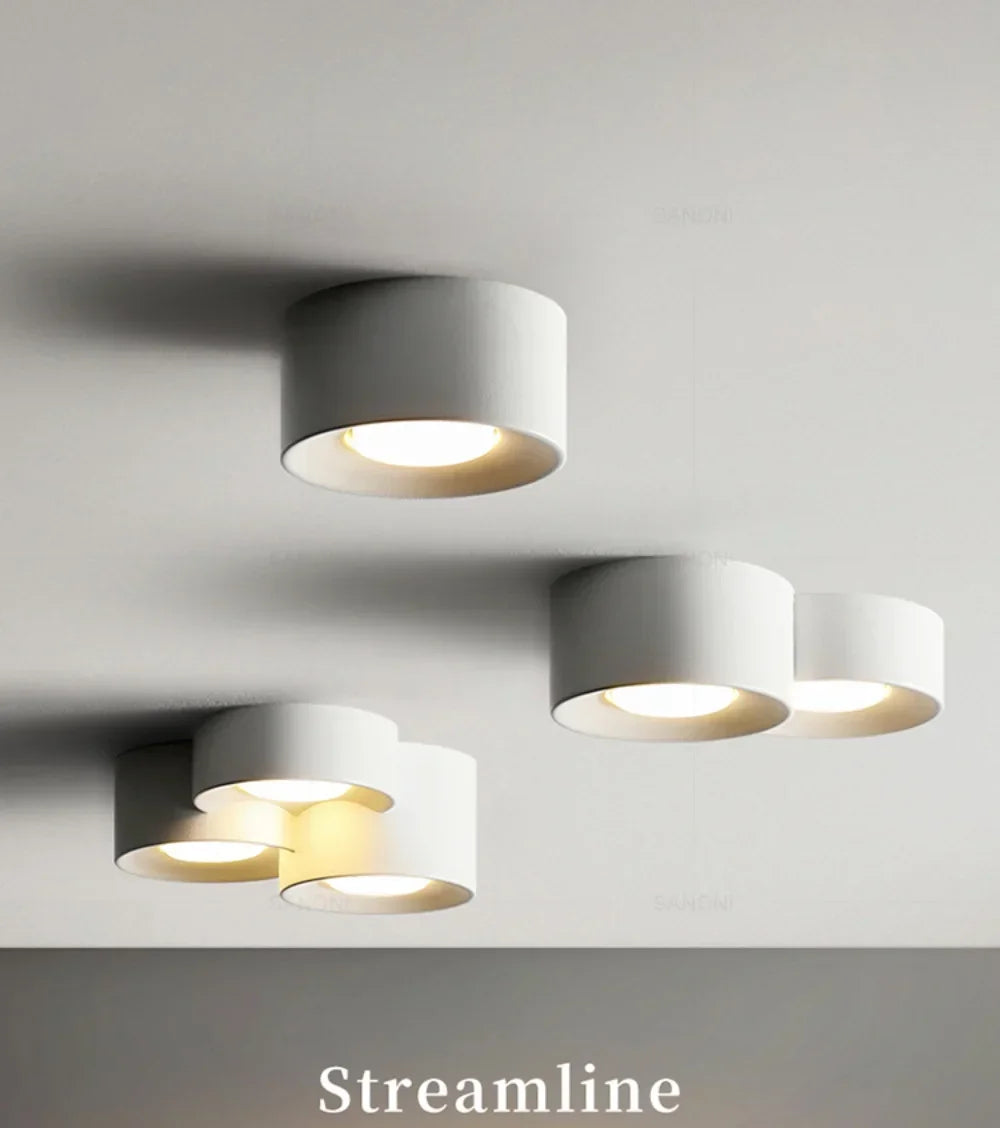 LED Ceiling Mounted Lights for Living Room Bedroom Hallway Corridor Modern Nordic Cylinder Minimalism Indoor Home Decoration