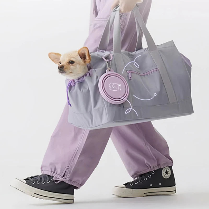 350/650ml Collapsible Pet Travel Bowl Leakproof Silicone Dog & Cat Food Water Dish Portable Outdoor Feeder with Carabiner Clip