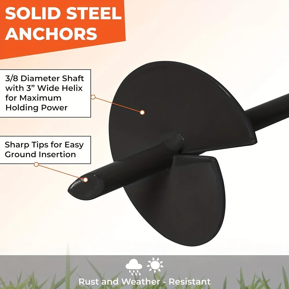 1pc Outdoor Tent Camping Site Anchor Nail Plug Hand-held Electric Drill Spiral Anchor Anchor Holder Anchor Pile Rotary Drill