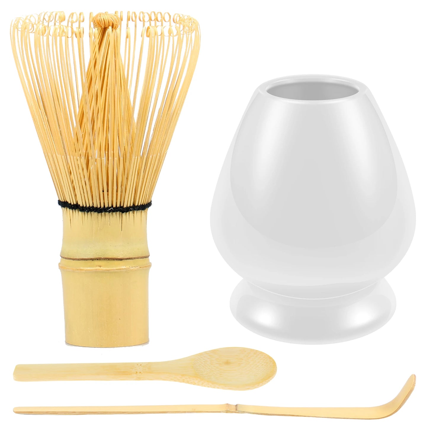 Matcha Whisk and Bowls Kit with Whisk Holder Scoop and Sifter Japanese Style Matcha Making Set Teaset Giftbox for Tea lovers
