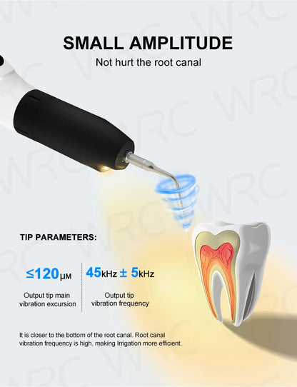 LED Dental Wireless Ultrasonic Activator Endo Ultra Activator Ultrasonic Washing Tooth with 6 Tips Dentistry Tools