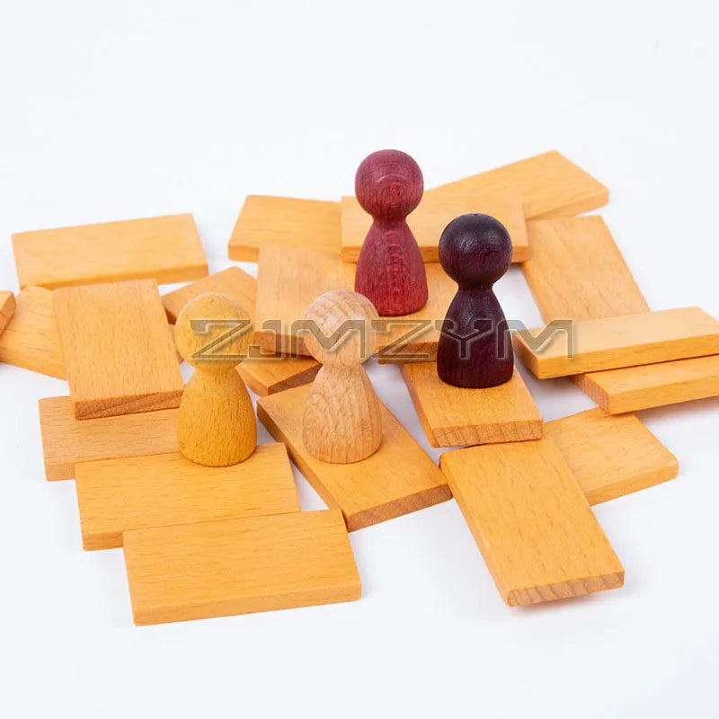 Wooden Checkers Board Tabletop Games Chess Two-Player Game Board Set Travel Portable Chess Game Sets Interactive Game For Family