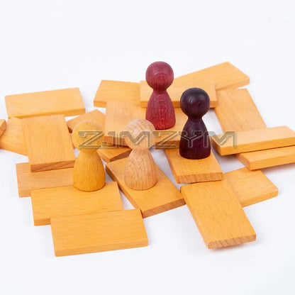 Wooden Checkers Board Tabletop Games Chess Two-Player Game Board Set Travel Portable Chess Game Sets Interactive Game For Family