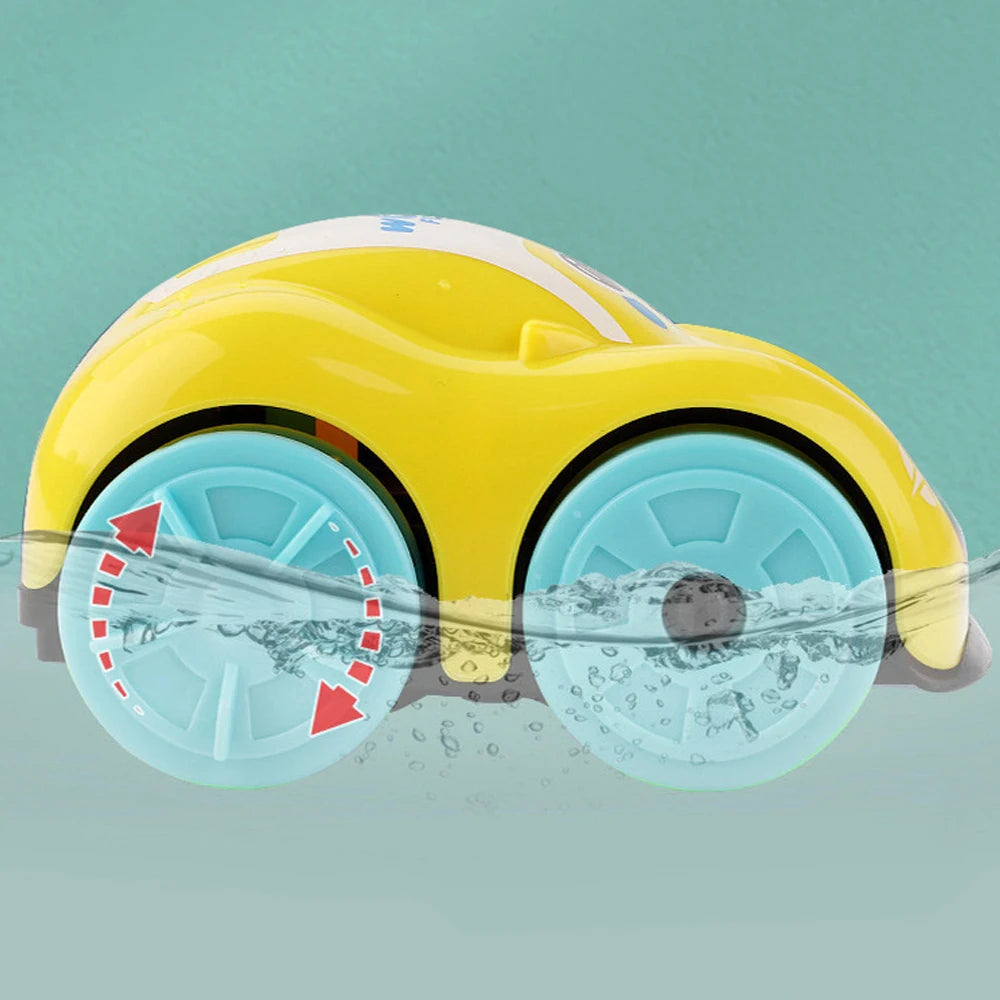 Baby Bath Toys Children Bathing Cute Swimming duck Water Playing Toys Clockwork Car Cartoon Vehicle Baby Bath Toy for Kids Gift