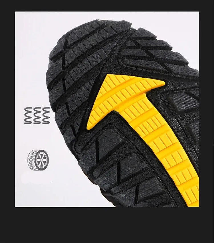 Men's Breathable Shoes Outdoor Non Slip Elastic Band Camping Shoes for Couples Athleisure Men's Shoes