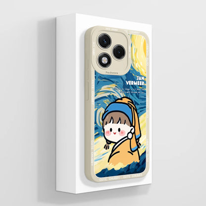 For Honor 400 Lite Case Simple Butterfly Soft Liquid Silicone Full Protection Back Cover For Honor 400Lite 5G Phone Protectors